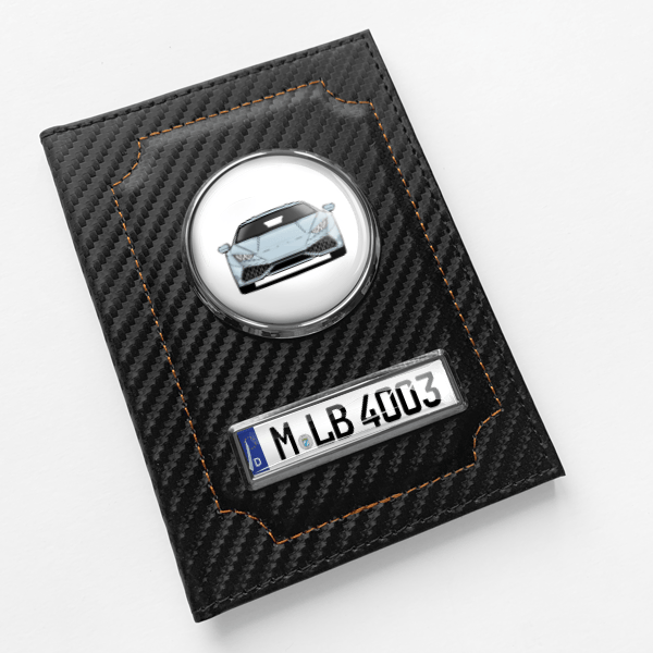 Huracan Coupe Fahrzeugschein Hülle personalisiert mit Auto u.Kennzeichen!