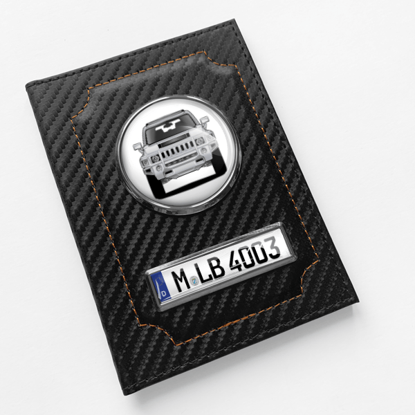 H3 Fahrzeugschein Hülle personalisiert mit Auto u.Kennzeichen!