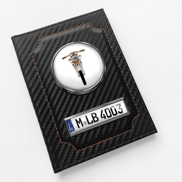R5 Fahrzeugschein Hülle personalisiert mit Motorrad u.Kennzeichen!
