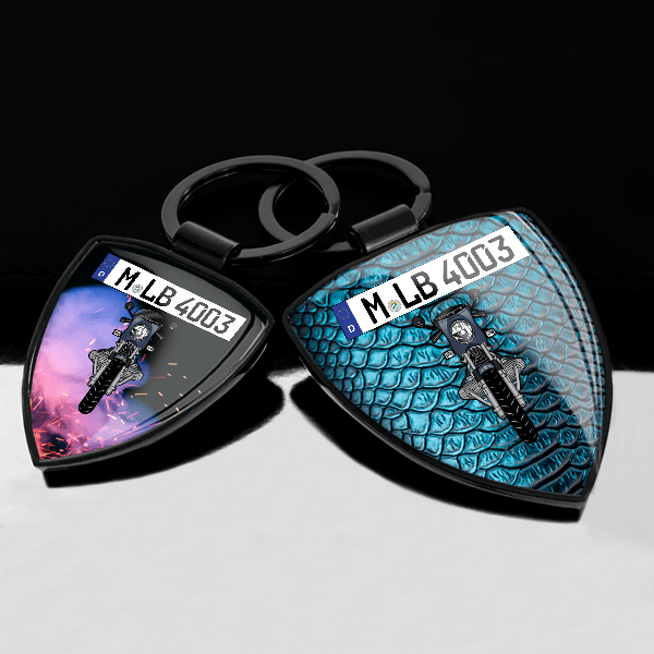 R 100 S Schlüsselanhänger personalisiert mit Motorrad u.Kennzeichen!