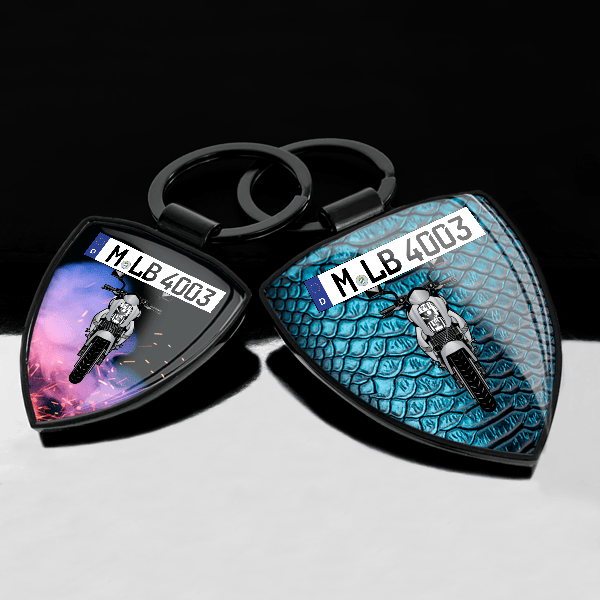 ER-6 Schlüsselanhänger personalisiert mit Motorrad u.Kennzeichen!