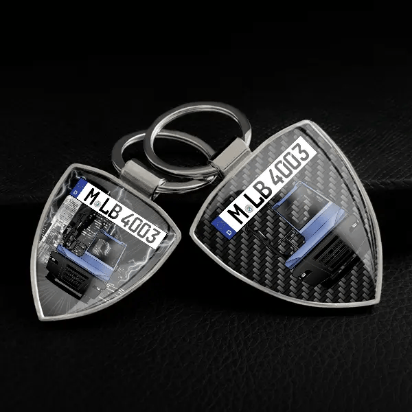 YT223 Schlüsselanhänger personalisiert mit LKW u.Kennzeichen!