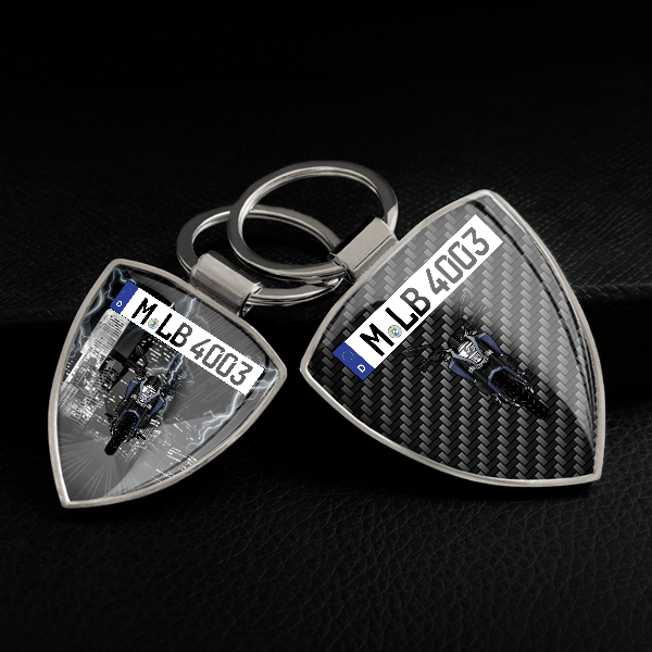 250 Duke Schlüsselanhänger personalisiert mit Motorrad u.Kennzeichen!