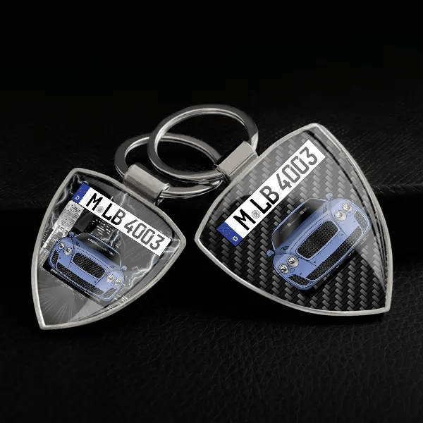 Continental Supersports Schlüsselanhänger personalisiert mit Auto u.Kennzeichen!