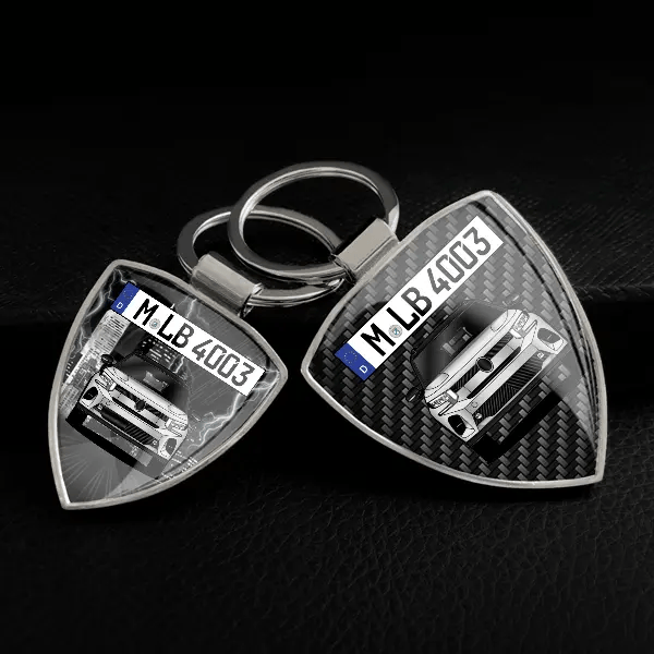 e-C3 (5-Türer) Schlüsselanhänger personalisiert mit Auto u.Kennzeichen!