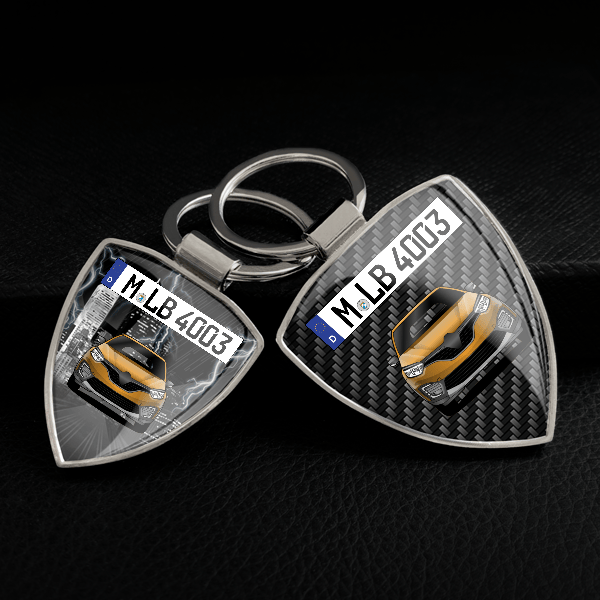 Captur Schlüsselanhänger personalisiert mit Auto u.Kennzeichen!