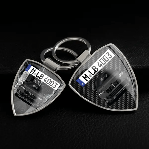 1er Reihe Hatchback (F70) Schlüsselanhänger personalisiert mit Auto u.Kennzeichen!