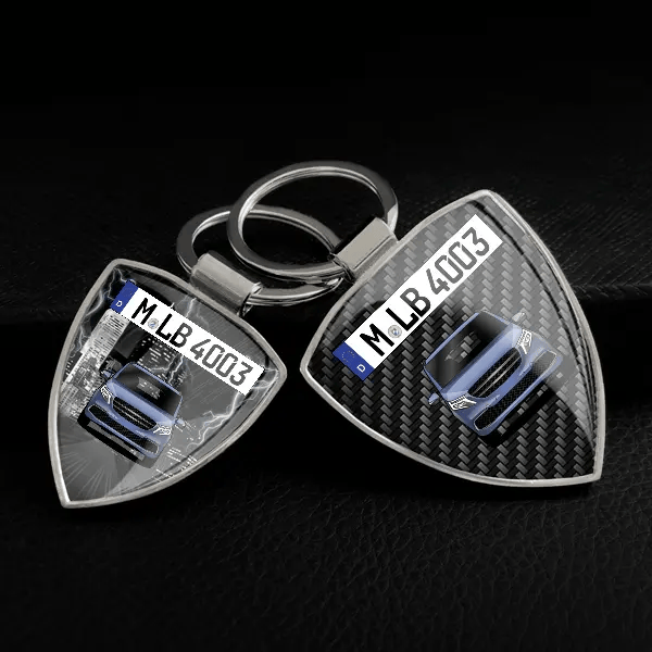 V-Klasse Schlüsselanhänger personalisiert mit Auto u.Kennzeichen!