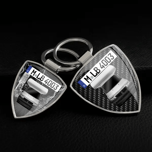 Roller Team Schlüsselanhänger personalisiert mit Wohnwagen u.Kennzeichen!