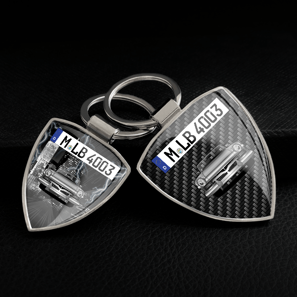 Fairlane Cabriolet Schlüsselanhänger personalisiert mit Auto u.Kennzeichen!