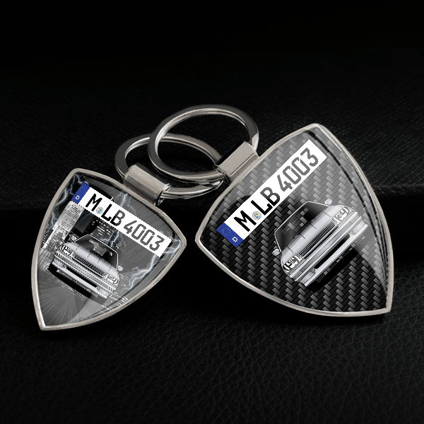 Bluebird Schlüsselanhänger personalisiert mit Auto u.Kennzeichen!