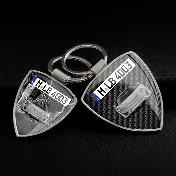 570 S Schlüsselanhänger personalisiert mit Auto u.Kennzeichen!