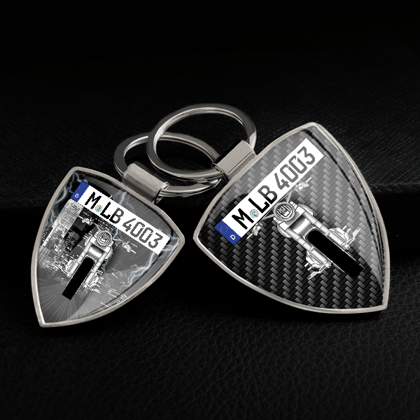 Softail Slim Schlüsselanhänger personalisiert mit Motorrad u.Kennzeichen!