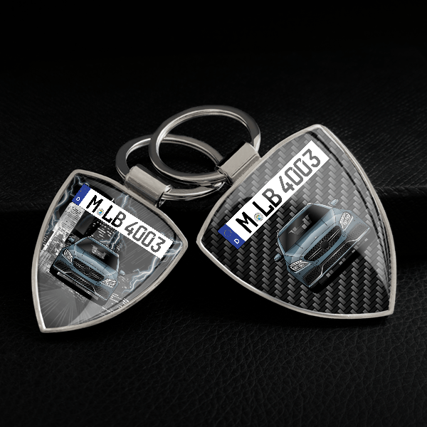 C 43 AMG T-Modell Schlüsselanhänger personalisiert mit Auto u.Kennzeichen!