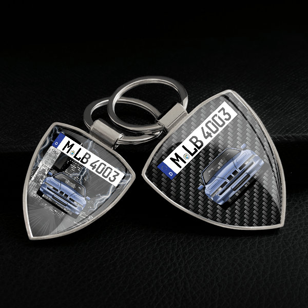 8er Reihe Coupe Schlüsselanhänger personalisiert mit Auto u.Kennzeichen!