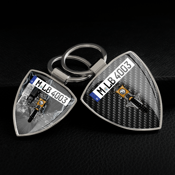 R 100 S Schlüsselanhänger personalisiert mit Motorrad u.Kennzeichen!