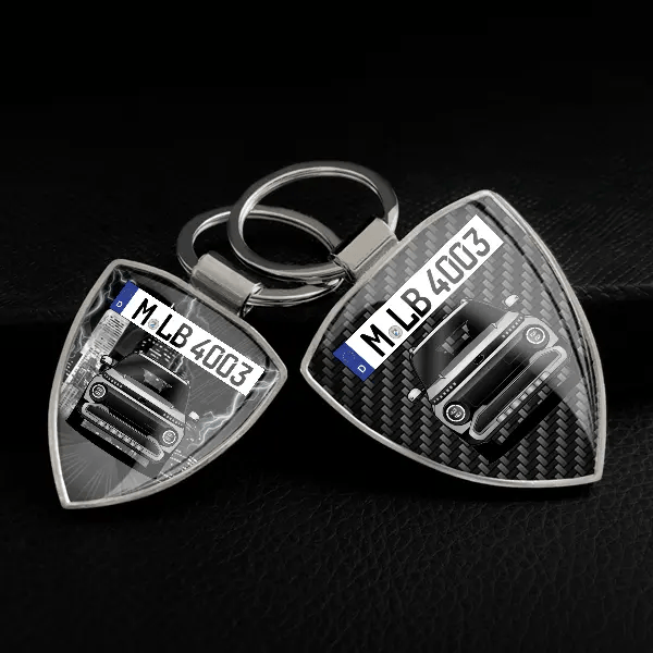 Inster Schlüsselanhänger personalisiert mit Auto u.Kennzeichen!