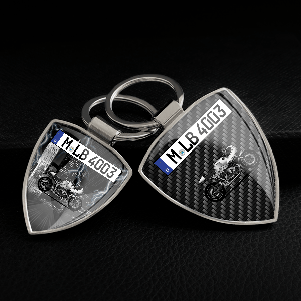 R Ninet Racer Schlüsselanhänger personalisiert mit Motorrad u.Kennzeichen!