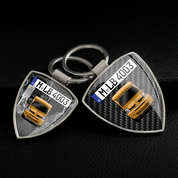 670 Schlüsselanhänger personalisiert mit Wohnwagen u.Kennzeichen!