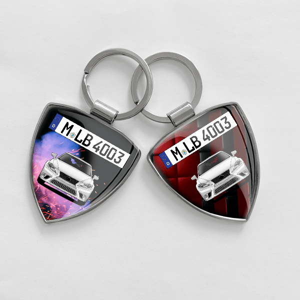 IS Schlüsselanhänger personalisiert mit Auto u.Kennzeichen!