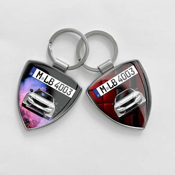 508 SW PSE Schlüsselanhänger personalisiert mit Auto u.Kennzeichen!