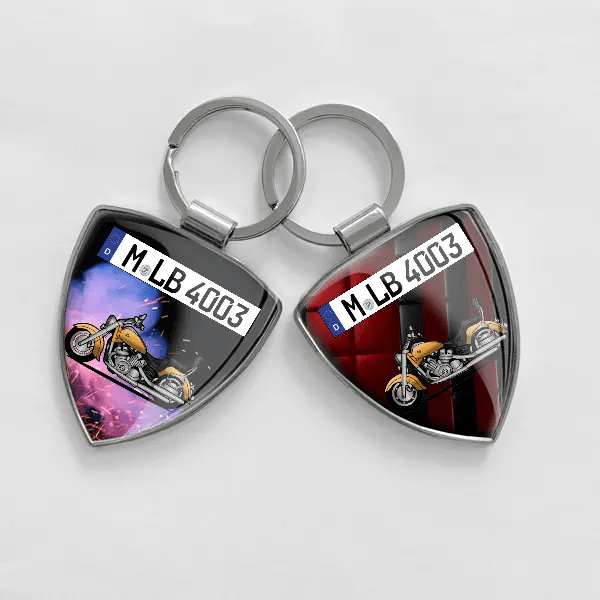 Royal Star Deluxe Schlüsselanhänger personalisiert mit Motorrad u.Kennzeichen!