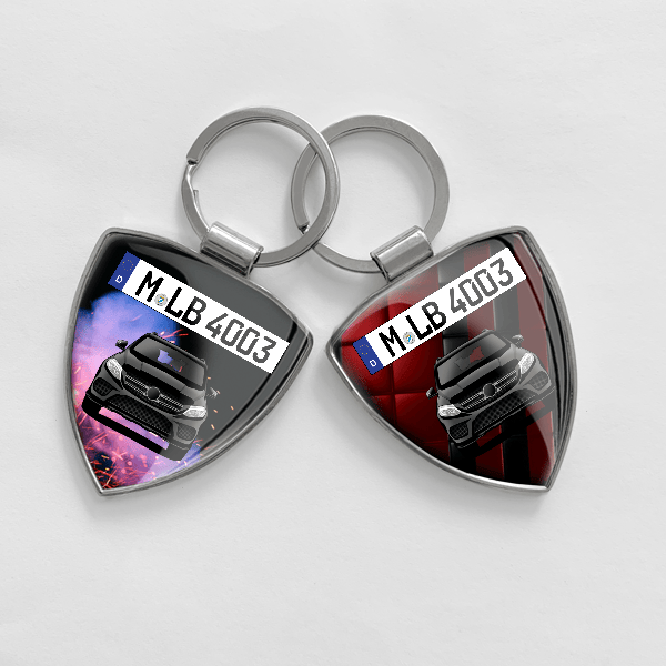 GLE Coupe Schlüsselanhänger personalisiert mit Auto u.Kennzeichen!