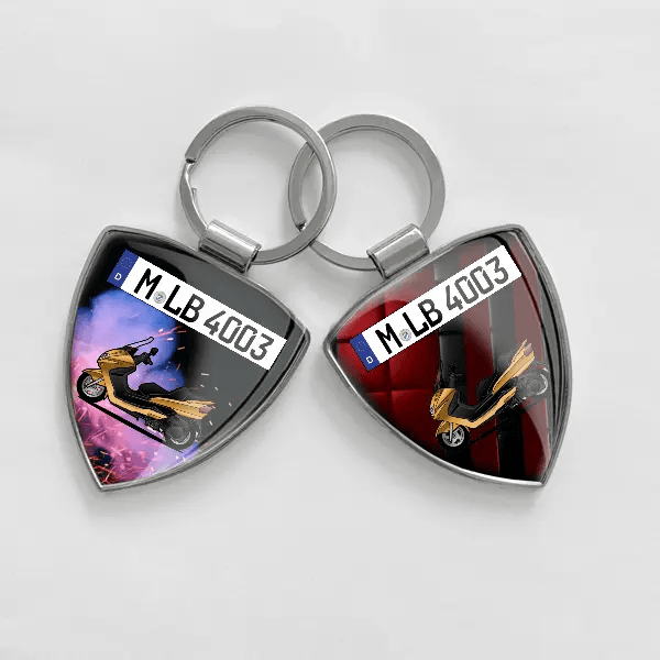 YP250 Schlüsselanhänger personalisiert mit Motorrad u.Kennzeichen!