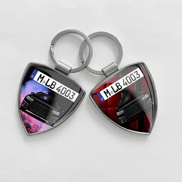 A4 Avant S-Line Schlüsselanhänger personalisiert mit Auto u.Kennzeichen!