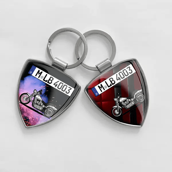 FXST Softail Schlüsselanhänger personalisiert mit Motorrad u.Kennzeichen!