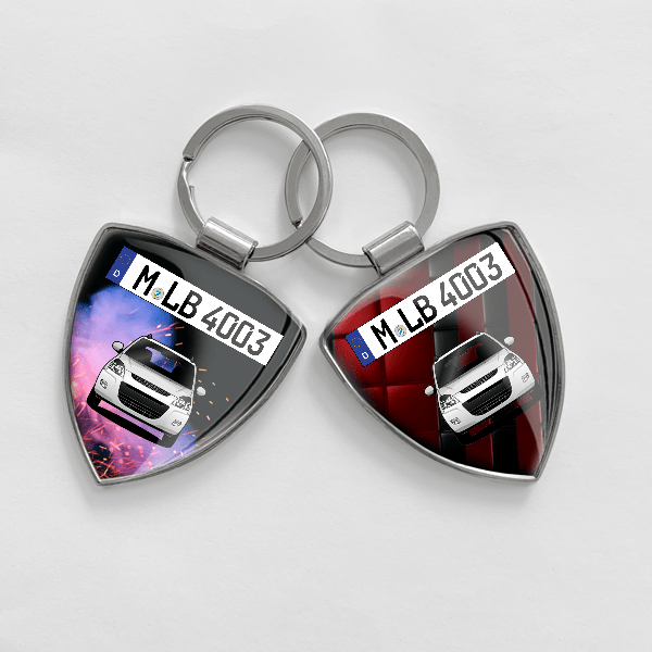 Matrix Schlüsselanhänger personalisiert mit Auto u.Kennzeichen!