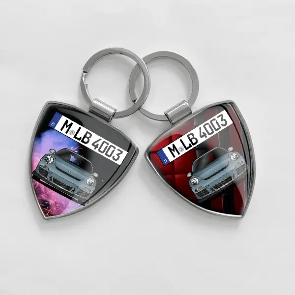 911 GT3 RS Schlüsselanhänger personalisiert mit Auto u.Kennzeichen!