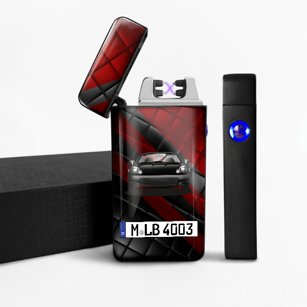 MR2 Lichtbogen Feuerzeug personalisiert mit Auto u. Kennzeichen!