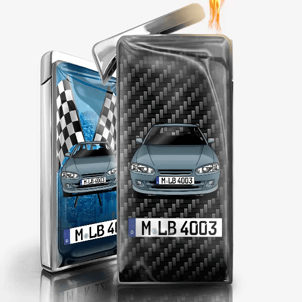 Colt (3-Türer) Feuerzeug Gas personalisiert mit Auto u. Kennzeichen!