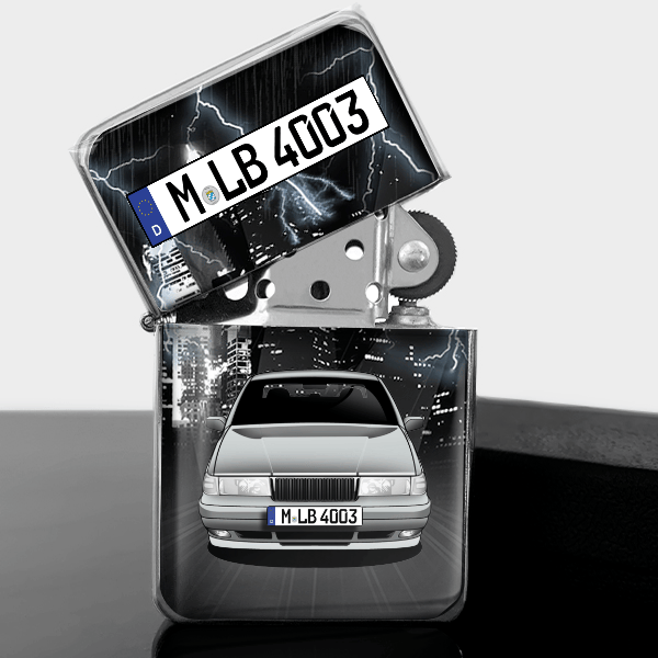 960 Limousine Benzin Feuerzeug personalisiert mit Auto u. Kennzeichen!