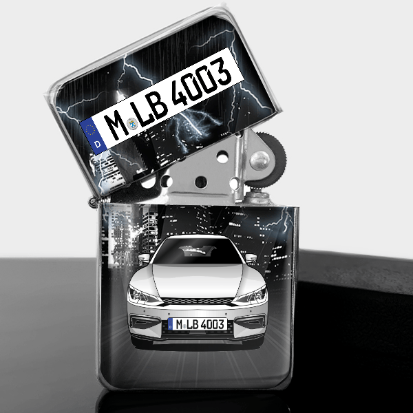 EV6 GT-Line Benzin Feuerzeug personalisiert mit Auto u. Kennzeichen!