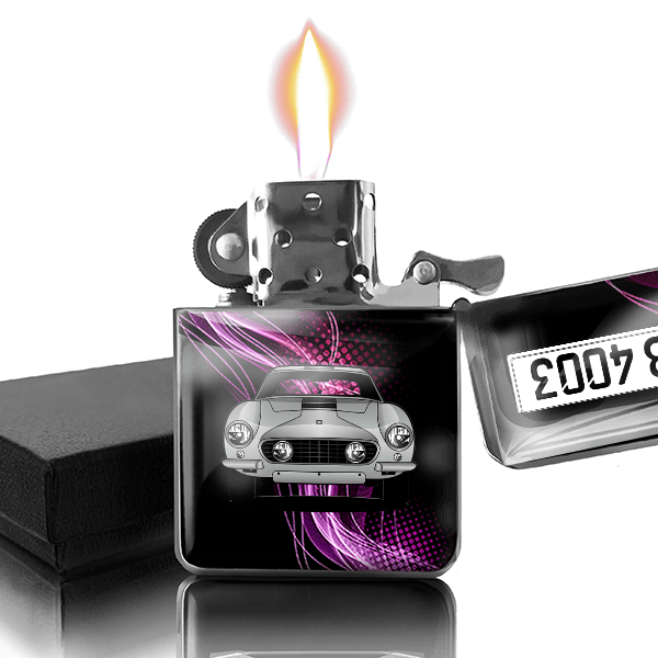 250 Coupe Benzin Feuerzeug personalisiert mit Auto u. Kennzeichen!