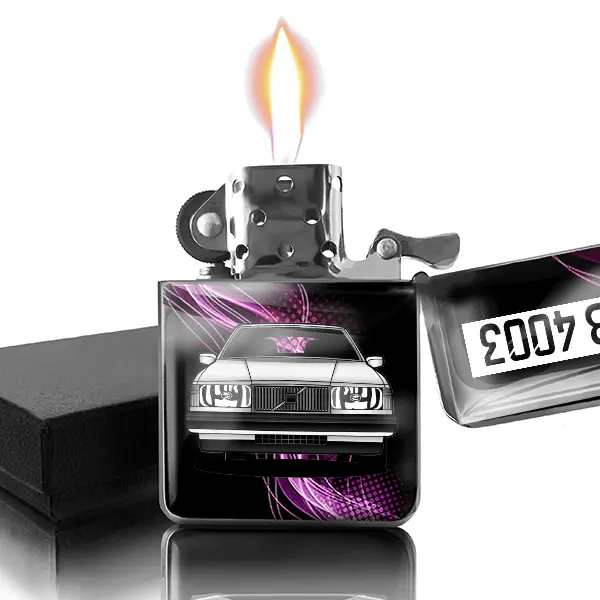 760 Limousine Benzin Feuerzeug personalisiert mit Auto u. Kennzeichen!