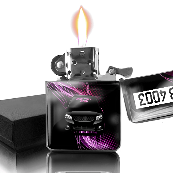 SX4 Limousine Benzin Feuerzeug personalisiert mit Auto u. Kennzeichen!