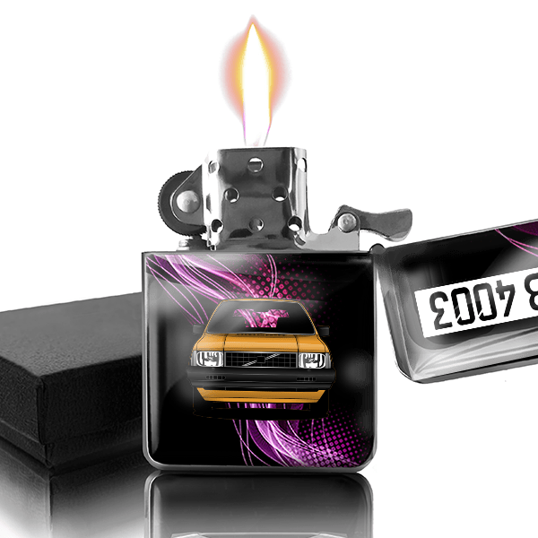 340 Limousine Benzin Feuerzeug personalisiert mit Auto u. Kennzeichen!