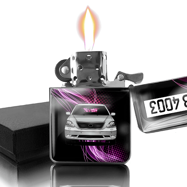 LS Benzin Feuerzeug personalisiert mit Auto u. Kennzeichen!