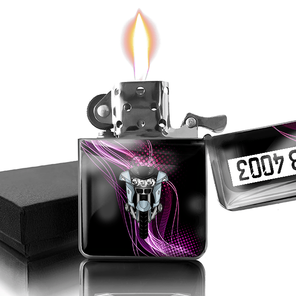 R 1200 RT Benzin Feuerzeug personalisiert mit Motorrad u. Kennzeichen!