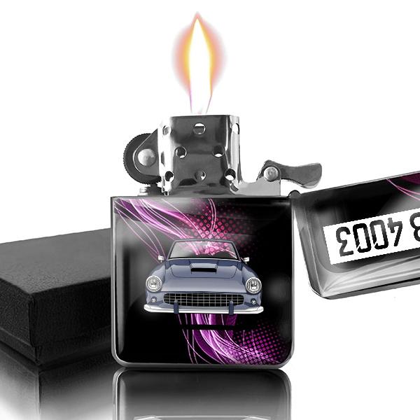 250 Cabriolet Benzin Feuerzeug personalisiert mit Auto u. Kennzeichen!