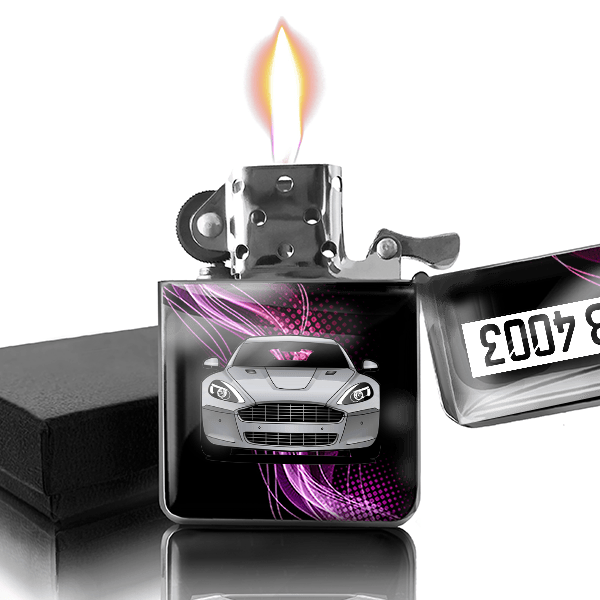 Rapide Benzin Feuerzeug personalisiert mit Auto u. Kennzeichen!