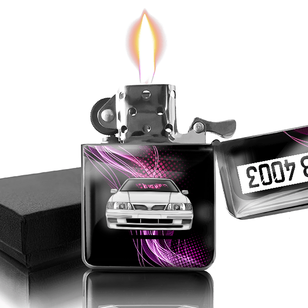 Almera Limousine Benzin Feuerzeug personalisiert mit Auto u. Kennzeichen!