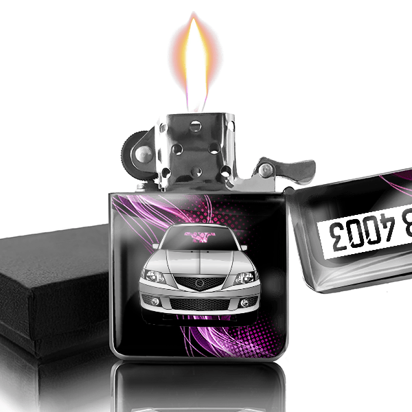 Premacy Benzin Feuerzeug personalisiert mit Auto u. Kennzeichen!