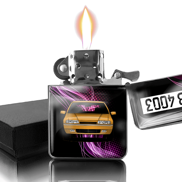 Xantia Limousine Benzin Feuerzeug personalisiert mit Auto u. Kennzeichen!