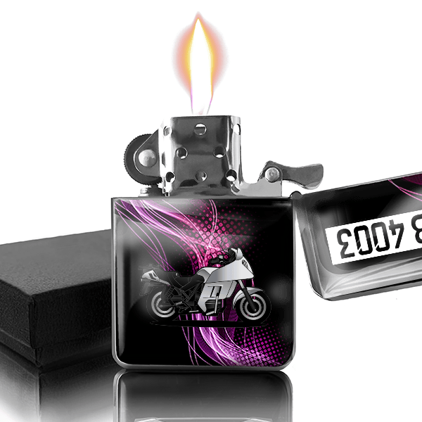 K 75 RT Benzin Feuerzeug personalisiert mit Motorrad u. Kennzeichen!