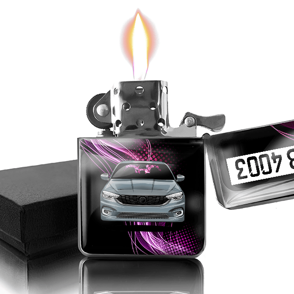 Tipo Limousine Benzin Feuerzeug personalisiert mit Auto u. Kennzeichen!