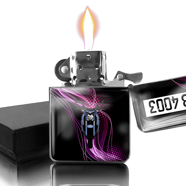GSX-S 1000 Benzin Feuerzeug personalisiert mit Motorrad u. Kennzeichen!